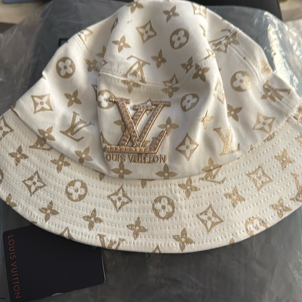 Louis Vuitton white bucket hat